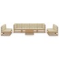 vidaXL 9-tlg. Garten-Lounge-Set mit Kissen Kiefer Massivholz vidaXL 9-tlg. Garten-Lounge-Set mit Kissen Kiefer Massivholz