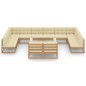 vidaXL 13-tlg. Garten-Lounge-Set mit Kissen Honigbraun Massivholz vidaXL 13-tlg. Garten-Lounge-Set mit Kissen Honigbraun Massivholz