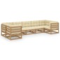 vidaXL 7-tlg Garten-Lounge-Set mit Kissen Honigbraun Massivholz Kiefer vidaXL 7-tlg Garten-Lounge-Set mit Kissen Honigbraun Massivholz Kiefer