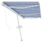 Standmarkise Einziehbar Handbetrieben 600x350 cm Blau/Weiß Standmarkise Einziehbar Handbetrieben 600x350 cm Blau/Weiß