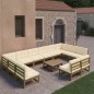 vidaXL 13-tlg. Garten-Lounge-Set mit Kissen Honigbraun Massivholz vidaXL 13-tlg. Garten-Lounge-Set mit Kissen Honigbraun Massivholz