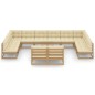 vidaXL 13-tlg. Garten-Lounge-Set mit Kissen Honigbraun Massivholz vidaXL 13-tlg. Garten-Lounge-Set mit Kissen Honigbraun Massivholz