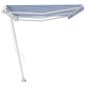 Standmarkise Einziehbar Handbetrieben 600x350 cm Blau/Weiß Standmarkise Einziehbar Handbetrieben 600x350 cm Blau/Weiß