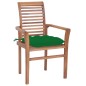 vidaXL Essstühle 8 Stk. mit Grünen Kissen Massivholz Teak vidaXL Essstühle 8 Stk. mit Grünen Kissen Massivholz Teak