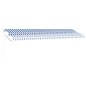 Standmarkise Einziehbar Handbetrieben 600x350 cm Blau/Weiß Standmarkise Einziehbar Handbetrieben 600x350 cm Blau/Weiß
