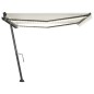 vidaXL Markise Manuell Einziehbar mit LED 400x300 cm Creme vidaXL Markise Manuell Einziehbar mit LED 400x300 cm Creme