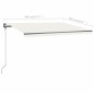 vidaXL Markise Manuell Einziehbar mit LED 400x300 cm Creme vidaXL Markise Manuell Einziehbar mit LED 400x300 cm Creme
