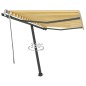 Standmarkise Einziehbar Handbetrieben 350x250 cm Gelb/Weiß Standmarkise Einziehbar Handbetrieben 350x250 cm Gelb/Weiß