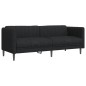 vidaXL Sofa 3-Sitzer Schwarz Stoff vidaXL Sofa 3-Sitzer Schwarz Stoff