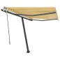 Standmarkise Einziehbar Handbetrieben 350x250 cm Gelb/Weiß Standmarkise Einziehbar Handbetrieben 350x250 cm Gelb/Weiß