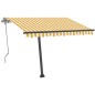 Standmarkise Einziehbar Handbetrieben 350x250 cm Gelb/Weiß Standmarkise Einziehbar Handbetrieben 350x250 cm Gelb/Weiß