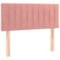 vidaXL Boxspringbett mit Matratze & LED Rosa 120x190 cm Samt vidaXL Boxspringbett mit Matratze & LED Rosa 120x190 cm Samt