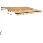 Standmarkise Einziehbar Handbetrieben 350x250 cm Gelb/Weiß Standmarkise Einziehbar Handbetrieben 350x250 cm Gelb/Weiß