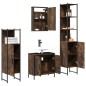 vidaXL 4-tlg. Badmöbel-Set Räuchereiche Holzwerkstoff vidaXL 4-tlg. Badmöbel-Set Räuchereiche Holzwerkstoff