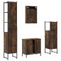 vidaXL 4-tlg. Badmöbel-Set Räuchereiche Holzwerkstoff vidaXL 4-tlg. Badmöbel-Set Räuchereiche Holzwerkstoff