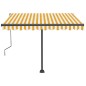 Standmarkise Einziehbar Handbetrieben 350x250 cm Gelb/Weiß Standmarkise Einziehbar Handbetrieben 350x250 cm Gelb/Weiß