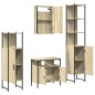 vidaXL 4-tlg. Badmöbel-Set Sonoma-Eiche Holzwerkstoff vidaXL 4-tlg. Badmöbel-Set Sonoma-Eiche Holzwerkstoff
