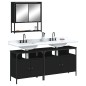 vidaXL 3-tlg. Badmöbel-Set Schwarz Holzwerkstoff vidaXL 3-tlg. Badmöbel-Set Schwarz Holzwerkstoff