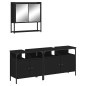 vidaXL 3-tlg. Badmöbel-Set Schwarz Holzwerkstoff vidaXL 3-tlg. Badmöbel-Set Schwarz Holzwerkstoff