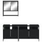 vidaXL 3-tlg. Badmöbel-Set Schwarz Holzwerkstoff vidaXL 3-tlg. Badmöbel-Set Schwarz Holzwerkstoff