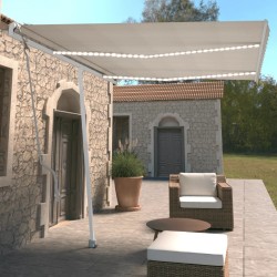 Automatische Markise mit LED & Windsensor 350x250 cm Creme