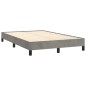 vidaXL Boxspringbett mit Matratze & LED Hellgrau 120x190 cm Samt vidaXL Boxspringbett mit Matratze & LED Hellgrau 120x190 cm Samt