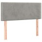 vidaXL Boxspringbett mit Matratze & LED Hellgrau 120x190 cm Samt vidaXL Boxspringbett mit Matratze & LED Hellgrau 120x190 cm Samt