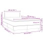 vidaXL Boxspringbett mit Matratze & LED Hellgrau 120x190 cm Samt vidaXL Boxspringbett mit Matratze & LED Hellgrau 120x190 cm Samt