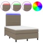 vidaXL Boxspringbett mit Matratze & LED Taupe 120x190 cm Stoff vidaXL Boxspringbett mit Matratze & LED Taupe 120x190 cm Stoff