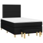 vidaXL Boxspringbett mit Matratze Schwarz 120x190 cm Stoff vidaXL Boxspringbett mit Matratze Schwarz 120x190 cm Stoff