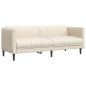 vidaXL 3-Sitzer-Sofa Leinen vidaXL 3-Sitzer-Sofa Leinen