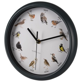 H&S Collection Wanduhr mit Vogelgesang 25 cm