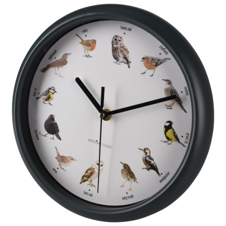 H&S Collection Wanduhr mit Vogelgesang 25 cm