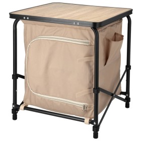 Redcliffs Campingtisch mit Schrank Beige 48x48x53,5 cm