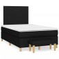 vidaXL Boxspringbett mit Matratze Schwarz 120x190 cm Stoff vidaXL Boxspringbett mit Matratze Schwarz 120x190 cm Stoff