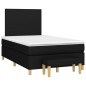vidaXL Boxspringbett mit Matratze Schwarz 120x190 cm Stoff vidaXL Boxspringbett mit Matratze Schwarz 120x190 cm Stoff