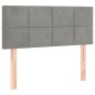 vidaXL Boxspringbett mit Matratze & LED Hellgrau 120x190 cm Samt vidaXL Boxspringbett mit Matratze & LED Hellgrau 120x190 cm Samt