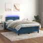 vidaXL Boxspringbett mit Matratze & LED Dunkelblau 120x190 cm Samt vidaXL Boxspringbett mit Matratze & LED Dunkelblau 120x190 cm Samt