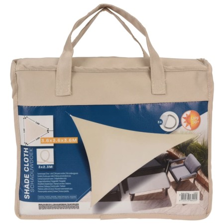 ProGarden Sonnensegel 3,6x3,6x3,6 m Creme Dreieckig