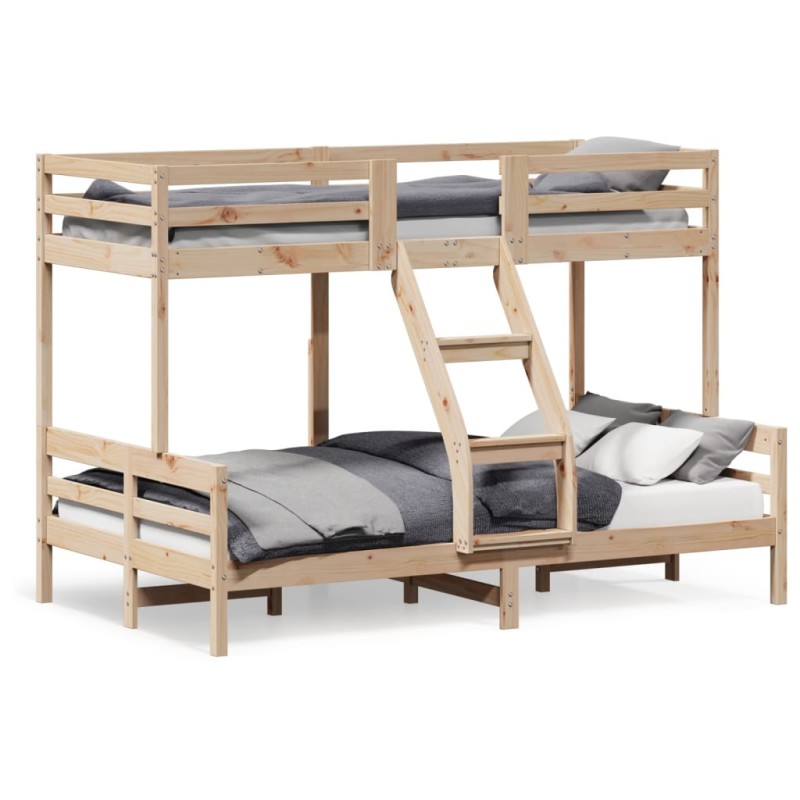 vidaXL Etagenbett 90x200/120x200 cm Massivholz Kiefer vidaXL Etagenbett 90x200/120x200 cm Massivholz Kiefer