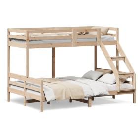vidaXL Etagenbett 80x200/140x200 cm Massivholz Kiefer