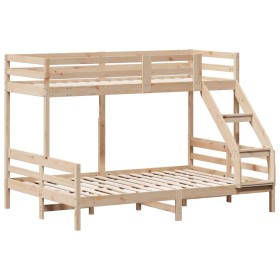 vidaXL Etagenbett 80x200/140x200 cm Massivholz Kiefer