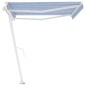 Standmarkise Automatisch 450x300 cm Blau/Weiß Standmarkise Automatisch 450x300 cm Blau/Weiß