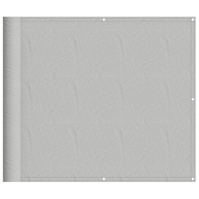 vidaXL Balkon-Sichtschutz Hellgrau 90x600 cm 100 % Polyester-Oxford
