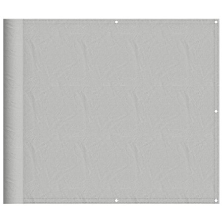 vidaXL Balkon-Sichtschutz Hellgrau 90x600 cm 100 % Polyester-Oxford