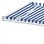 Standmarkise Automatisch 450x300 cm Blau/Weiß Standmarkise Automatisch 450x300 cm Blau/Weiß