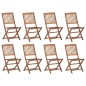 vidaXL Klappbare Gartenstühle mit Kissen 8 Stk. Massivholz Akazie vidaXL Klappbare Gartenstühle mit Kissen 8 Stk. Massivholz Akazie