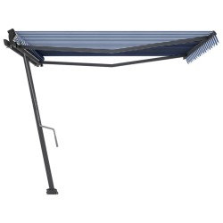 Standmarkise Einziehbar Handbetrieben 400x300 cm Blau/Weiß