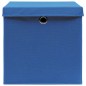 vidaXL Aufbewahrungsboxen mit Deckeln 10 Stk. Blau 32x32x32 cm Stoff vidaXL Aufbewahrungsboxen mit Deckeln 10 Stk. Blau 32x32x32 cm Stoff