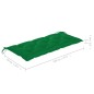 vidaXL Batavia-Gartenbank mit Grünem Kissen 120 cm Teak Massivholz vidaXL Batavia-Gartenbank mit Grünem Kissen 120 cm Teak Massivholz